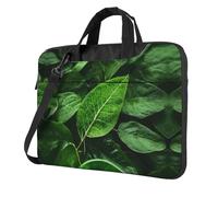 WXCJWD Green Leaf Nature Laptop e Tablet, design elegante, tessuto resistente e idrorepellente, Business Casual, Nero , 15.6 inch