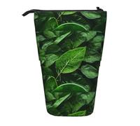 WXCJWD Green Leaf Nature Pencil - Astuccio telescopico retrattile per trucchi e articoli di cancelleria, adatto per ambienti di ufficio