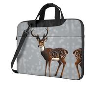 WXCJWD Grigio prugna cervo portatile e tablet, design elegante, tessuto resistente e idrorepellente, Business Casual, Nero , 13 inch