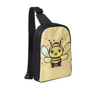 WXCJWD Happy Birthday Balloon Crossbody Borse per donne uomini Borsa a tracolla alla moda Bakpack Casual Borsa toracica con tracolla convertibile., Ape gialla, Taglia unica