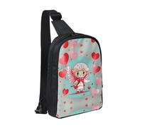 WXCJWD Happy Birthday Balloon Crossbody Borse per donne uomini Borsa a tracolla alla moda Bakpack Casual Borsa toracica con tracolla convertibile., Carino Amorevole Ragazzo, Taglia unica