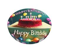 WXCJWD Happy Birthday - Coprisedile rotondo per sgabello da bar, lavabile, elastico, per sedie da bar da 30-35 cm, motivo Happy Birthday