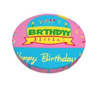 WXCJWD Happy Birthday - Coprisedile rotondo per sgabello da bar, lavabile, elastico, per sedie da bar da 30-35 cm