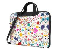 WXCJWD Happy Birthday Sfondo per laptop e tablet, design elegante, tessuto resistente e idrorepellente, business casual, Nero , 13 inch