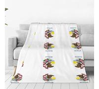 WXCJWD Illinois State Flag 203,2 x 152,4 cm Ultra-Soft Micro Fleece Blanket Microfiber All Seasons Warm Blanket For Bedding Sofa and Travel