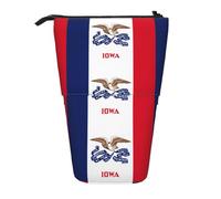WXCJWD Iowa State Flag matita telescopica retrattile matita portatile trucco borsa e cancelleria scatola di immagazzinaggio adatto per ambienti ufficio
