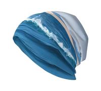 WXCJWD Jumping up Dolphins Cappello lavorato a maglia alla moda per adulti è elastico e adatto per corsa, passeggiate, ciclismo e uso quotidiano. Nero