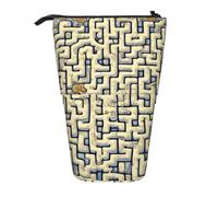 WXCJWD Labirinto Mappa del tesoro matita telescopica retrattile astuccio portatile trucco e scatola di immagazzinaggio di cancelleria adatto per ambienti di ufficio