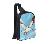 WXCJWD Late Night Owl Borse a tracolla per donne uomini borsa a tracolla alla moda Bakpack casual borsa toracica con tracolla convertibile., Gabbiani volanti, Taglia unica