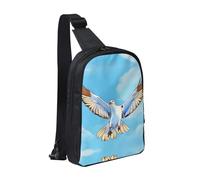 WXCJWD Late Night Owl Borse a tracolla per donne uomini borsa a tracolla alla moda Bakpack casual borsa toracica con tracolla convertibile., Gabbiani in volo, Taglia unica