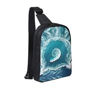 WXCJWD Late Night Owl Borse a tracolla per donne uomini borsa a tracolla alla moda Bakpack casual borsa toracica con tracolla convertibile., Mare d'Amore, Taglia unica