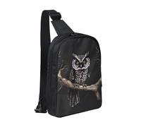 WXCJWD Late Night Owl Borse a tracolla per donne uomini borsa a tracolla alla moda Bakpack casual borsa toracica con tracolla convertibile., Civetta a tarda notte, Taglia unica