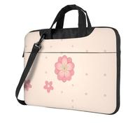 WXCJWD Little Pink Cherry Blossoms Laptop e Tablet, design elegante, tessuto resistente e idrorepellente, Business Casual, Nero , 15.6 inch