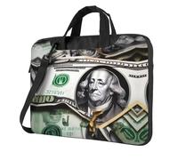 WXCJWD Modelli di banconote per laptop e tablet, design elegante, tessuto resistente e idrorepellente, business casual, Nero , 15.6 inch