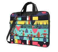 WXCJWD Modelli geometrici per laptop e tablet, design elegante, tessuto resistente e idrorepellente, business casual, Nero , 14 inch