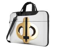 WXCJWD Modello dorato per computer portatile e tablet, design elegante, tessuto resistente e idrorepellente, business casual, Nero , 14 inch