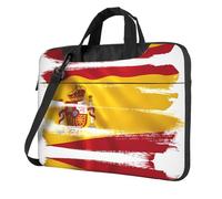 WXCJWD Notebook e tablet con bandiera della Spagna, design elegante, tessuto resistente e idrorepellente, business casual, Nero , 15.6 inch