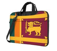 WXCJWD Notebook e tablet con bandiera dello Sri Lanka, design elegante, tessuto resistente e idrorepellente, casual per affari, Nero , 14 inch