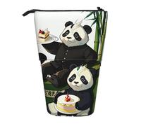 WXCJWD Pandas of Father and Son matita telescopica retrattile astuccio portatile per trucchi e cancelleria scatola portaoggetti adatta per ambienti ufficio