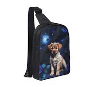 WXCJWD Patrick's Watermelon Festival Borse a tracolla per donne uomini Borsa a tracolla alla moda Bakpack Casual Borsa a tracolla convertibile., Cucciolo Rosa Blu, Taglia unica