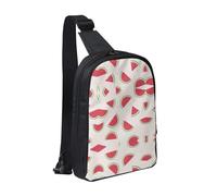 WXCJWD Patrick's Watermelon Festival Borse a tracolla per donne uomini Borsa a tracolla alla moda Bakpack Casual Borsa a tracolla convertibile., Anguria rosa., Taglia unica