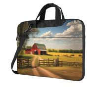 WXCJWD Ranch View Laptop e Tablet, design elegante, tessuto resistente e idrorepellente, Business Casual, Nero , 14 inch