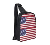 WXCJWD Repubblica Dominicana Crossbody Borse per donne uomini Trendy Sling Bag Bakpack Casual Chest Bag con tracolla convertibile., Bandiera americana., Taglia unica