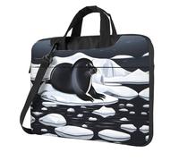 WXCJWD Sigilla sul ghiaccio laptop e tablet, design elegante, tessuto resistente e idrorepellente, business casual, Nero , 13 inch