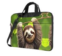 WXCJWD Simpatico laptop e tablet con bradipo, design elegante, tessuto resistente e idrorepellente, business casual, Nero , 14 inch