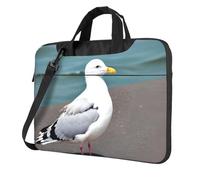 WXCJWD Simpatico laptop e tablet con gabbiano, design elegante, tessuto resistente e idrorepellente, casual per affari, Nero , 14 inch