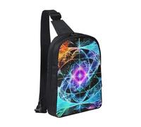 WXCJWD Simpatico piccolo angelo borse a tracolla per donne uomini borsa a tracolla alla moda Bakpack casual petto borsa con tracolla convertibile., Spazio Otto Dimensionale, Taglia unica