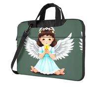 WXCJWD Simpatico piccolo angelo portatile e tablet, design elegante, tessuto resistente e idrorepellente, business casual, Nero , 13 inch