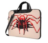 WXCJWD Simpatico piccolo ragno rosso per laptop e tablet, design elegante, tessuto resistente e idrorepellente, business casual, Nero , 13 inch