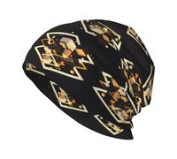 WXCJWD Simple Blocks - Cappello lavorato a maglia alla moda per adulti, elastico e adatto per corsa, passeggiate, ciclismo e uso quotidiano. Nero