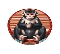 WXCJWD The silent monkey - Coprisedile rotondo per sgabello da bar, lavabile, elastico, per sedie da bar da 30,5 cm a 30,5 cm