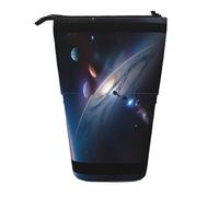 WXCJWD Un affascinante universo matita telescopica retrattile astuccio portatile trucco e cancelleria scatola di immagazzinaggio adatto per ambienti ufficio