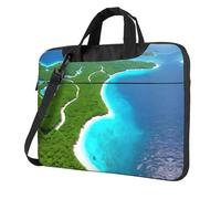 WXCJWD Un'isola nell'oceano Laptop e Tablet, design elegante, tessuto resistente e idrorepellente, Business Casual, Nero , 15.6 inch