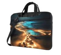 WXCJWD View under the moon Laptop e Tablet, design elegante, tessuto resistente e idrorepellente, Business Casual, Nero , 13 inch