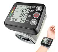 Wxeadu Misuratore Pressione da Polso, Portatile Apparecchio Pressione con Schermo LCD, Misuratore di Pressione da Polso, Sfigmomanometro da Polso, Memoria 99x2 Utenti, Voce Automatica (Inglese)