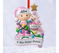 Wxexopowk Il Mio Primo Natale Neonata - 2024 Ornamenti Natalizi Personalizzati Con Nome, Decorazioni Natalizie Personalizzate, Regalo di Ornamento Natalizio Personalizzato per la, Amici, Bambini