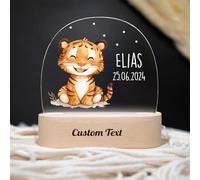Wxexopowk Lampada personalizzata con nome - Luce Notturna Bambini, Idee Regalo Battesimo Bimbo, Lampada per Camera Personalizzata, Regali Compleanni Personalizzati Bambini per Bambina,Bambino,Stile 3