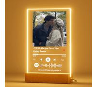 Wxexopowk Targa Spotify Personalizzata, Lampada Spotify Personalizzata Con Foto, Targa Spotify Glass, Regali Foto Personalizzata, Idee Regalo per Coppia, Regalo originale per San Valentino, Natale