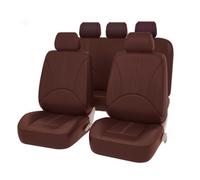 WXEXUDIN 9 Pezzi Auto Set Coprisedili per Citroen C1 c1 Live/Feel/Millenium/Shine 5-Doors 2005-2022,Set Completo Pelle Copri Sedile Auto Impermeabile Protezioni Coprisedili Interno Accessori, Coffee