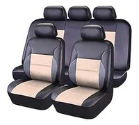 WXEXUDIN 9 Pezzi Auto Set Coprisedili per Suzuki Swift 2011-2025,Pelle Completo Coprisedili Auto Coprisedile Set Auto Sedere Protezion Sedili Accessori,Beige