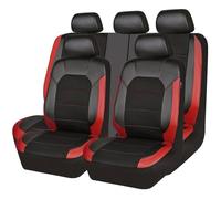 WXEXUDIN Auto Coprisedili per Skoda Octavia Fabia Superb Rapid Yeti Spaceback Joyste Jeti,Copri Sedile Pelle Protezioni Sedile per Anteriori E Posteriori Traspirante Universali Accessori Auto,C/Red