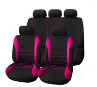 WXEXUDIN Auto Set Coprisedili per Fiat Panda Classic/Pandazzurri/Panda City Cross 2000-2023 2024, Traspirante Set Fodere Anteriori Posteriori Copri Auto Protezione Traspirante Interni Accessori,Pink