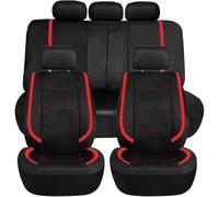 WXEXUDIN Coprisedili Auto per Peugeot 208 Style 2012-2025,9 Pezzi Completo Coprisedili Auto Set Fodere Protezione per Anteriori E Posteriori Accessori Interno,Red