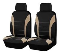 WXEXUDIN Coprisedili Auto,per VW Tiguan 2016-2019 2020 2021 2022 2023 SEL R-Line Elegance Set Copri-Sedile Fodere per Anteriori,Copri Sedile Auto Protezioni Sedili Accessori Interno(2 Pezzi),Beige