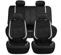 WXEXUDIN Coprisedili Auto per VW Tiguan 2016-2023 SEL R-Line Elegance,9 Pezzi Completo Coprisedili Auto Set Fodere Protezione per Anteriori E Posteriori Accessori Interno,Silver
