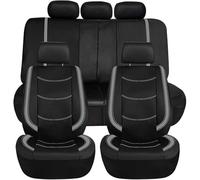 WXEXUDIN Coprisedili Auto per VW Tiguan 2016-2023 SEL R-Line Elegance,9 Pezzi Completo Coprisedili Auto Set Fodere Protezione per Anteriori E Posteriori Accessori Interno,Grey